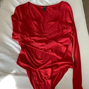 Red Wild Fable body suit. Size L.